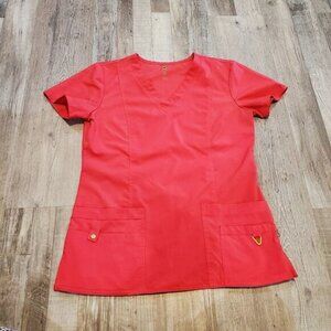 𝅺Activate energy by med couture small coral scrub top
